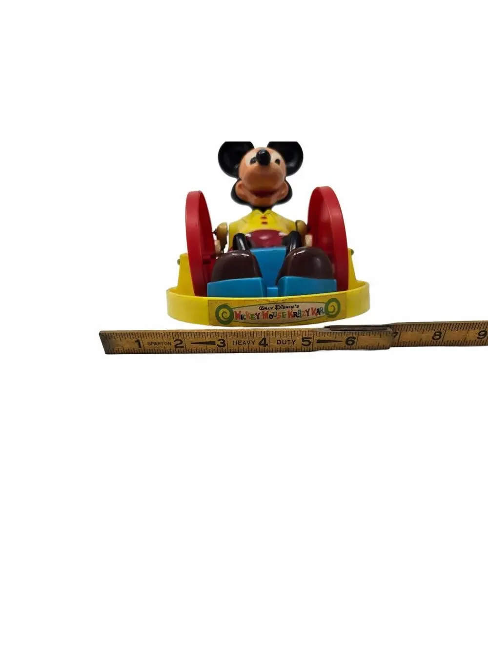 Vintage 1960s Louis Marx & Co Mickey Mouse Krazy Kar Battery- Operated Toy